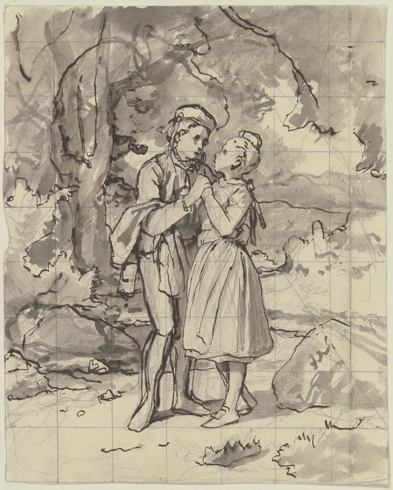 Bauernjunge und Bauernmädchen von Jakob Becker