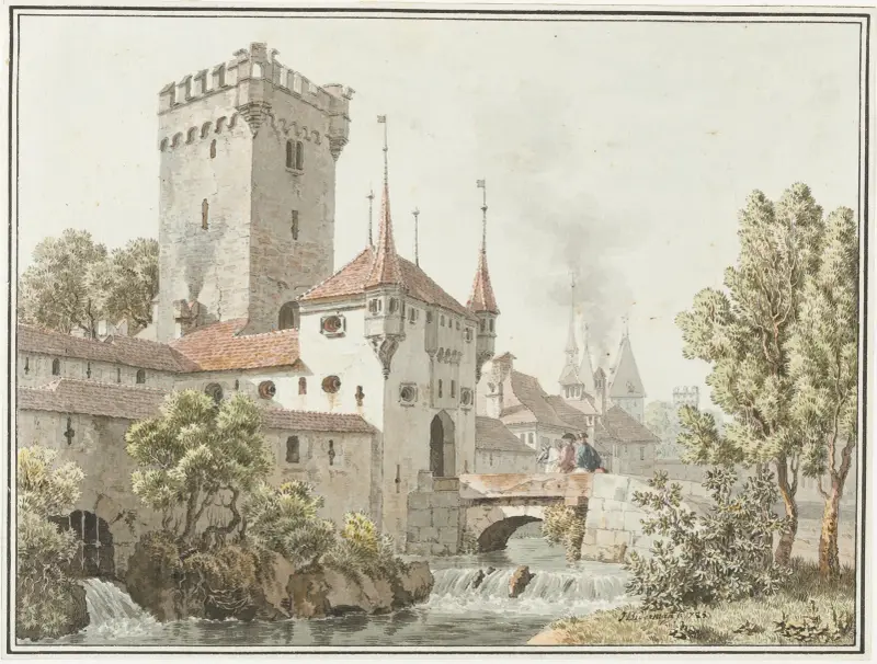 Bern, Golatenmattgasse av Johann Jakob Biedermann