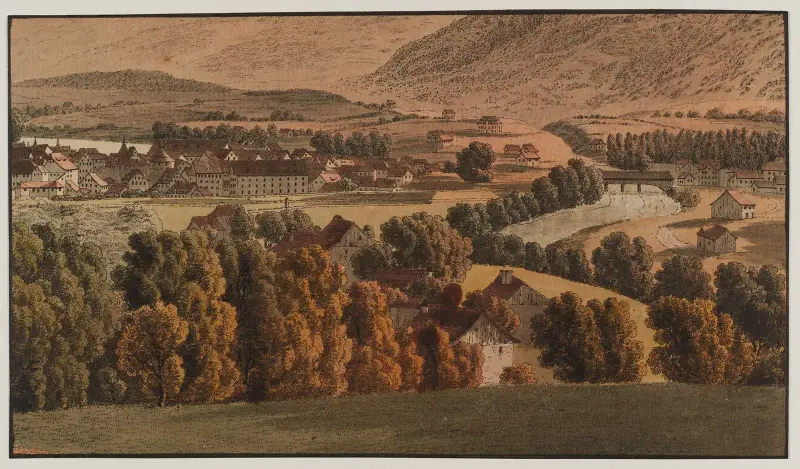 Zürich von Norden av Johann Jakob Biedermann
