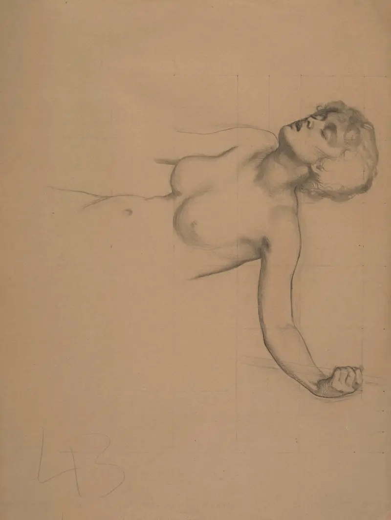 Nakenstudie av en kvinna av Herbert James Draper