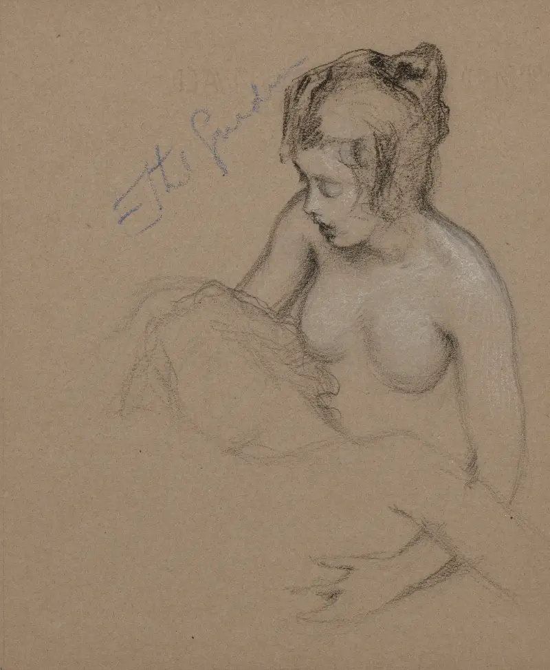 Female nude study for ‘The Lament for Icarus’ – nr 1 av Herbert James Draper