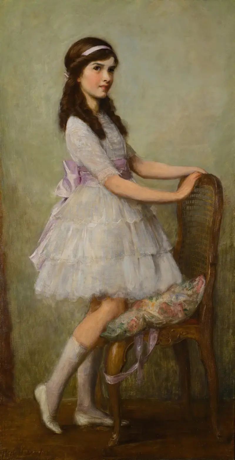 Porträtt av fröken Barbara de Selincourt av Herbert James Draper