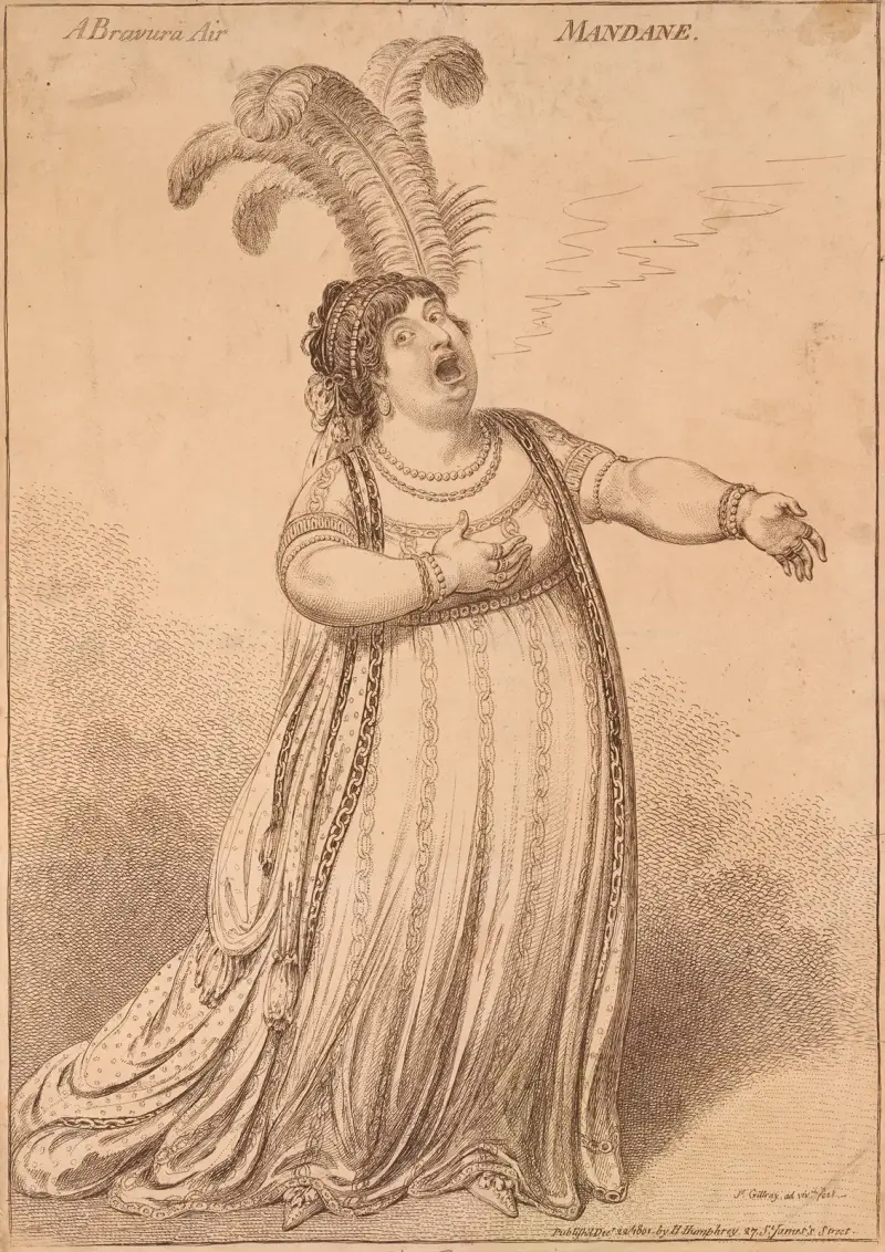A Bravura air mandane, 1801 – nr 2 av James Gillray