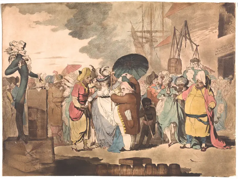 Ein Verkauf englischer Schönheiten in Ostindien von James Gillray