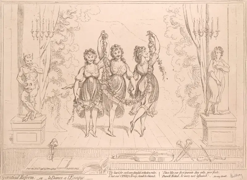 Operatická reforma; – aneb – tanec a l’eveque, James Gillray