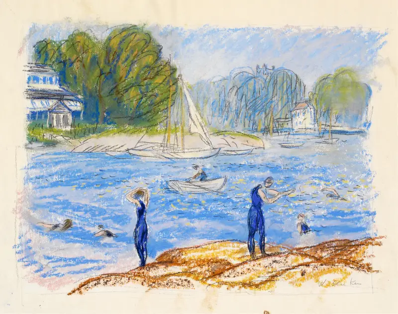 Badende, Annisquam von William James Glackens