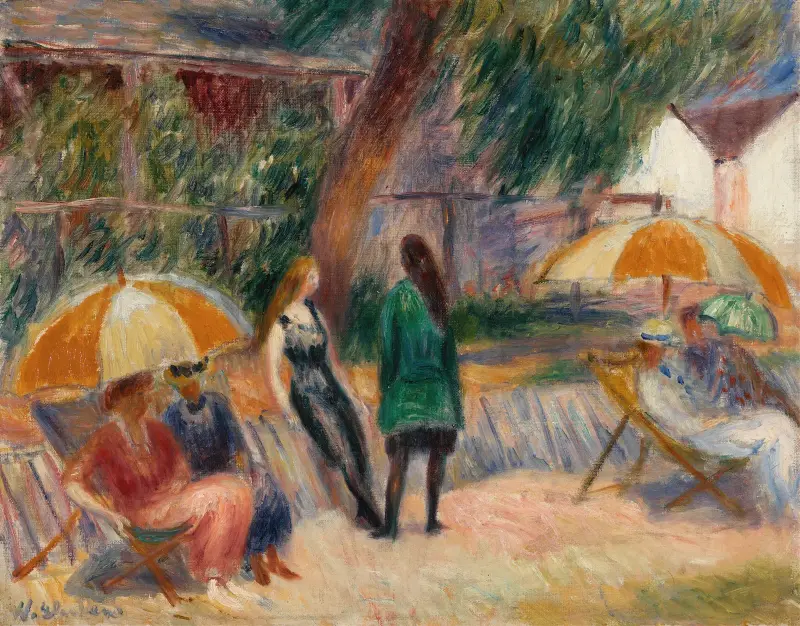 Plaża z postaciami, Bellport, William James Glackens