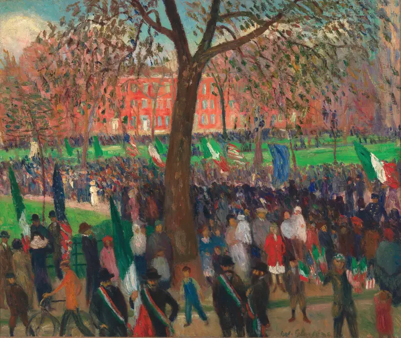 Parade, Washington Square av William James Glackens