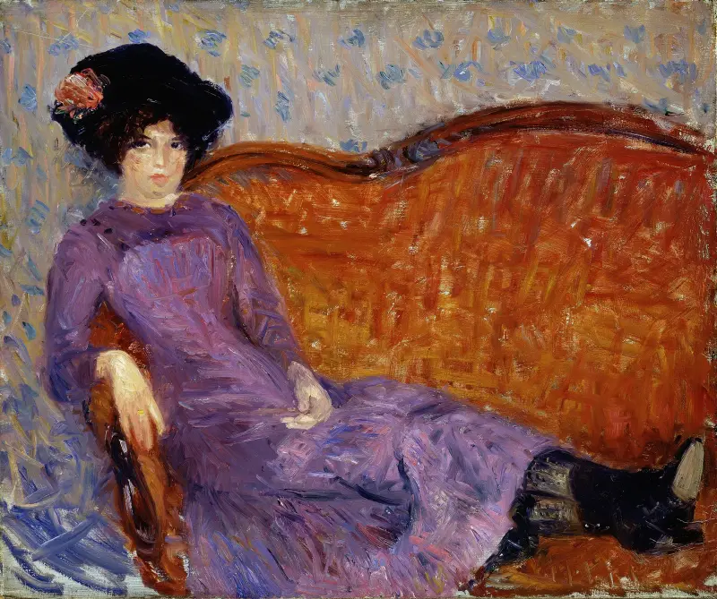 Das lila Kleid von William James Glackens