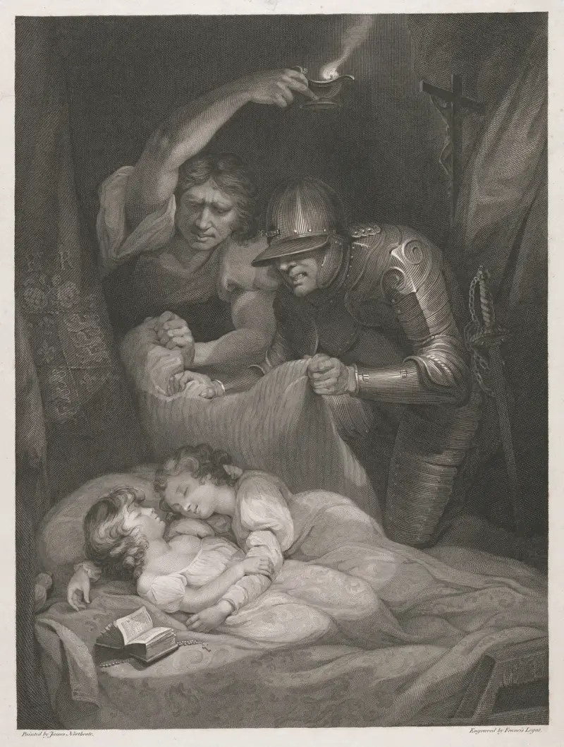 Ryszard III; akt IV, scena III (Morderstwo książąt w Tower), James Northcote