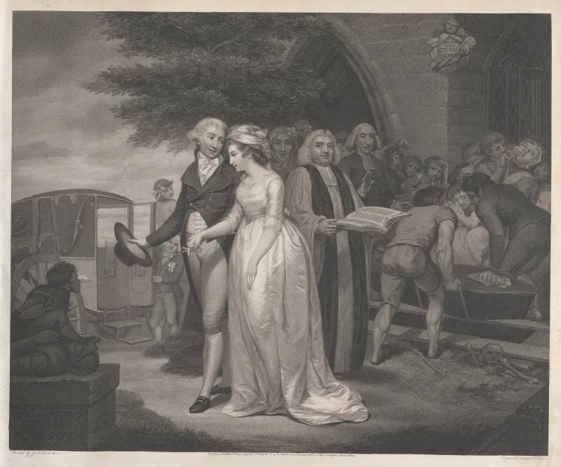 Das brave Mädchen, das ihren Herrn heiratet; die Lüsterne ins Grab gelegt von James Northcote