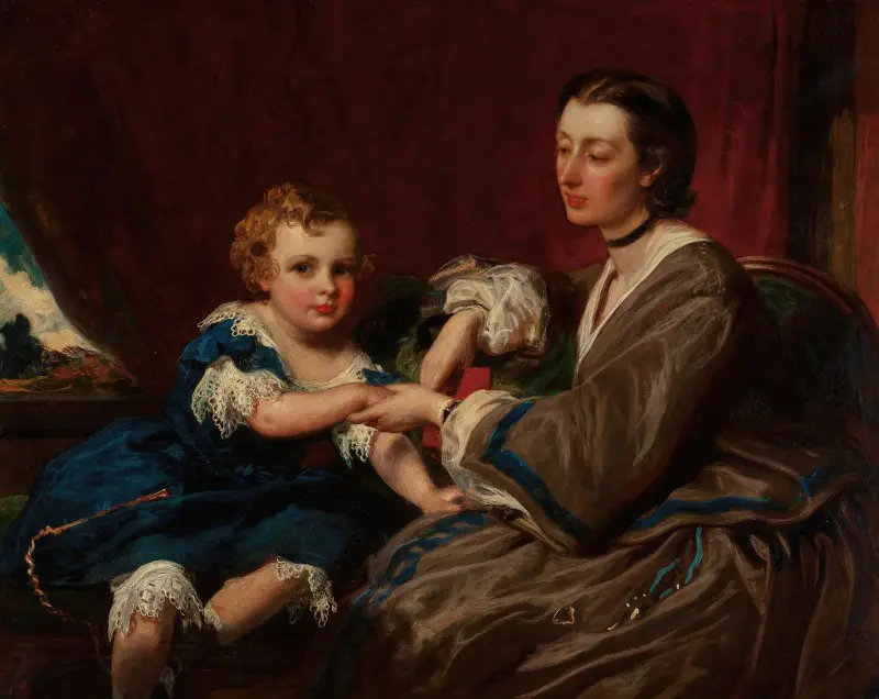 Eine Mutter und Tochter von James Sant