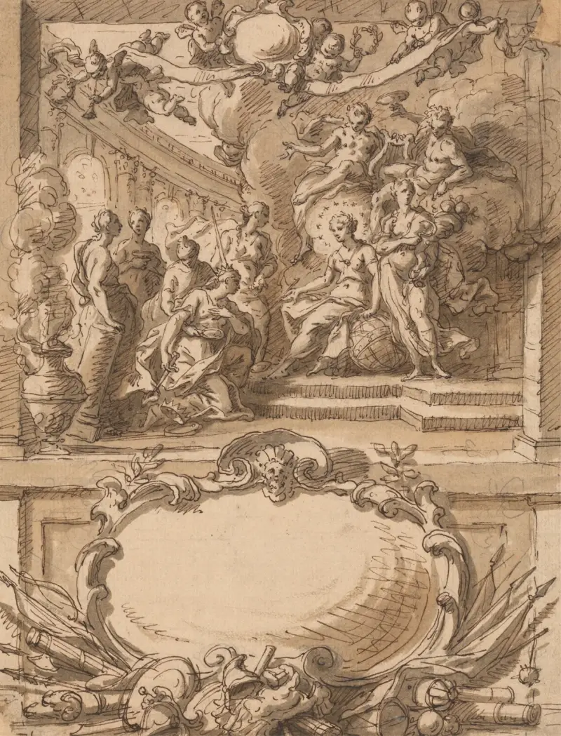 Design for a Wall Panel av Sir James Thornhill