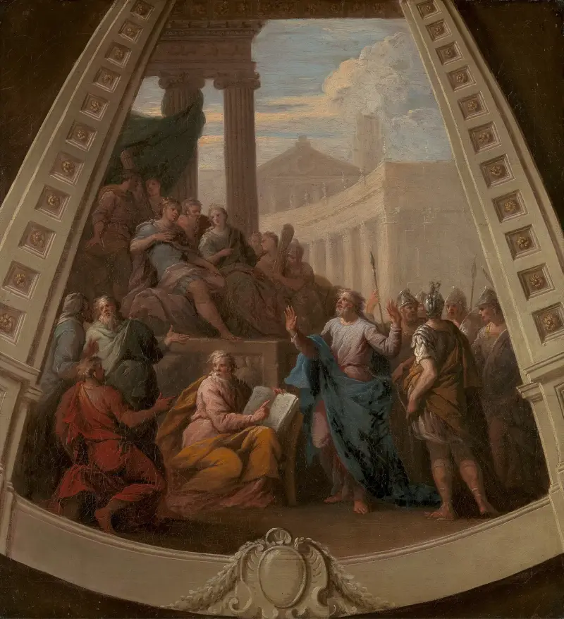 St. Paul before Agrippa av Sir James Thornhill