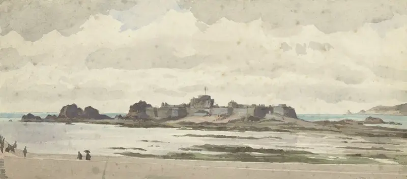 Schloss oder Festung an der Küste von James Tissot