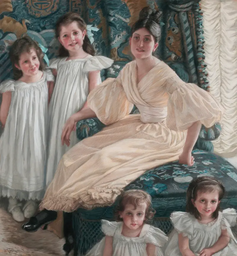 Comtesse d’Yanville and Her Four Children av James Tissot