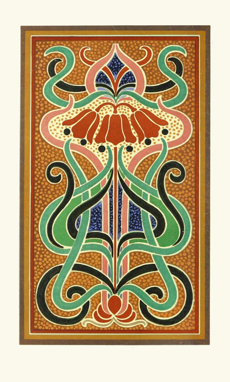 Design showing Analysis of Colour in a ‘Peacock’s Plumage’ av James Ward