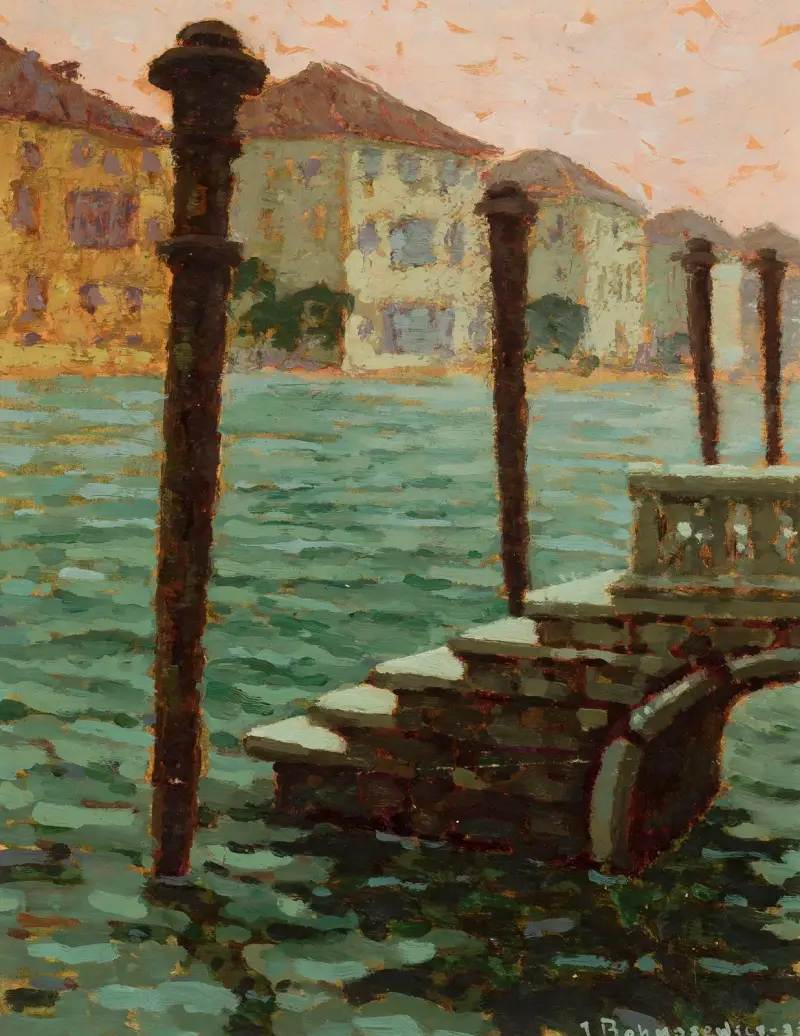 Vid Canalazzo i Venedig av Jan Bohuszewicz