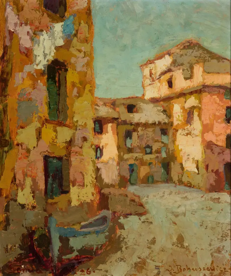 Alte Häuser in Boccadasse von Jan Bohuszewicz