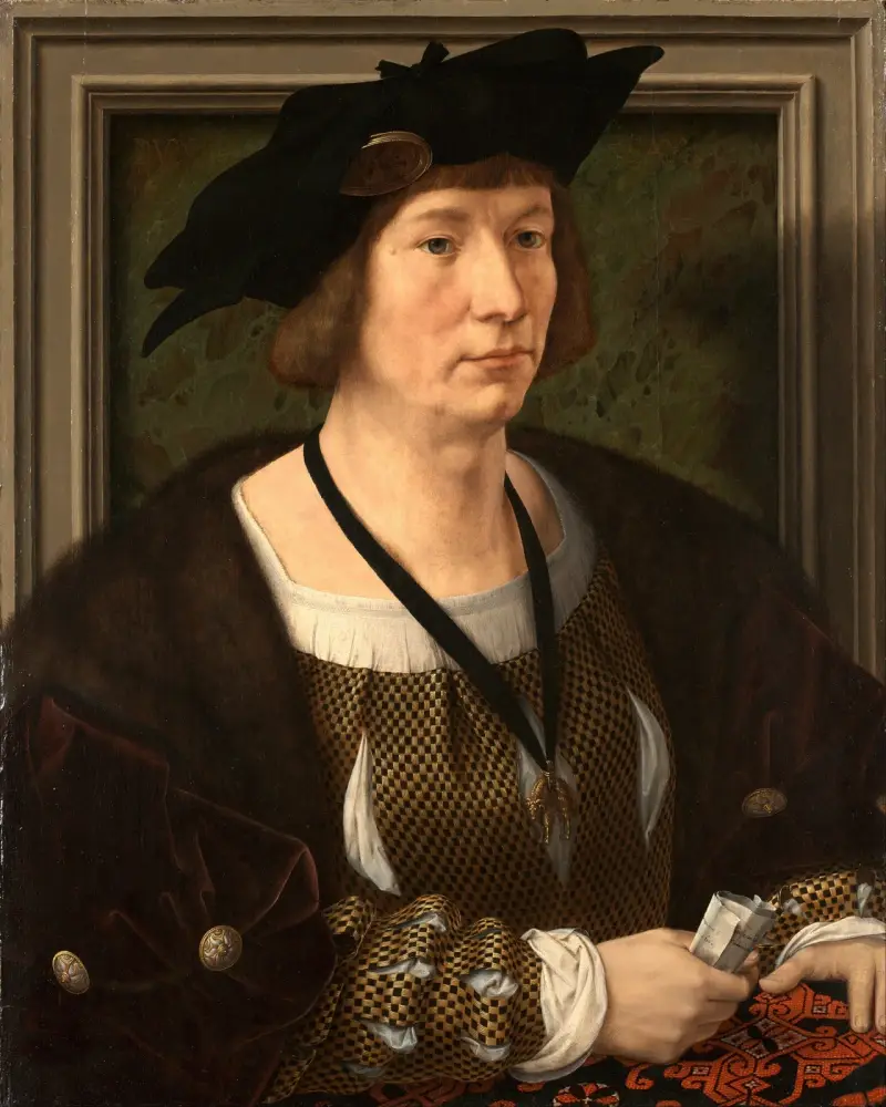 Porträtt av Hendrik III, greve av Nassau-Breda av Jan Gossaert