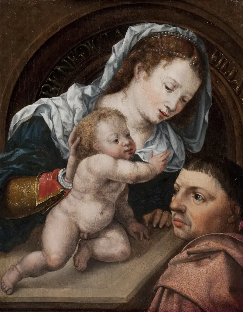 Madonnan med barnet och en donator av Jan Gossaert