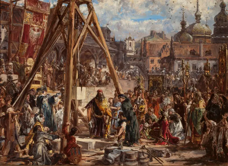 Återerövringen av Rus. Rikedom och bildning, 1366 e.Kr., ur serien ”Polens kulturhistoria” av Jan Matejko