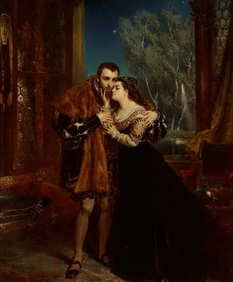 Sigismund Augustus med Barbara vid Radziwiłłs hov i Vilnius av Jan Matejko