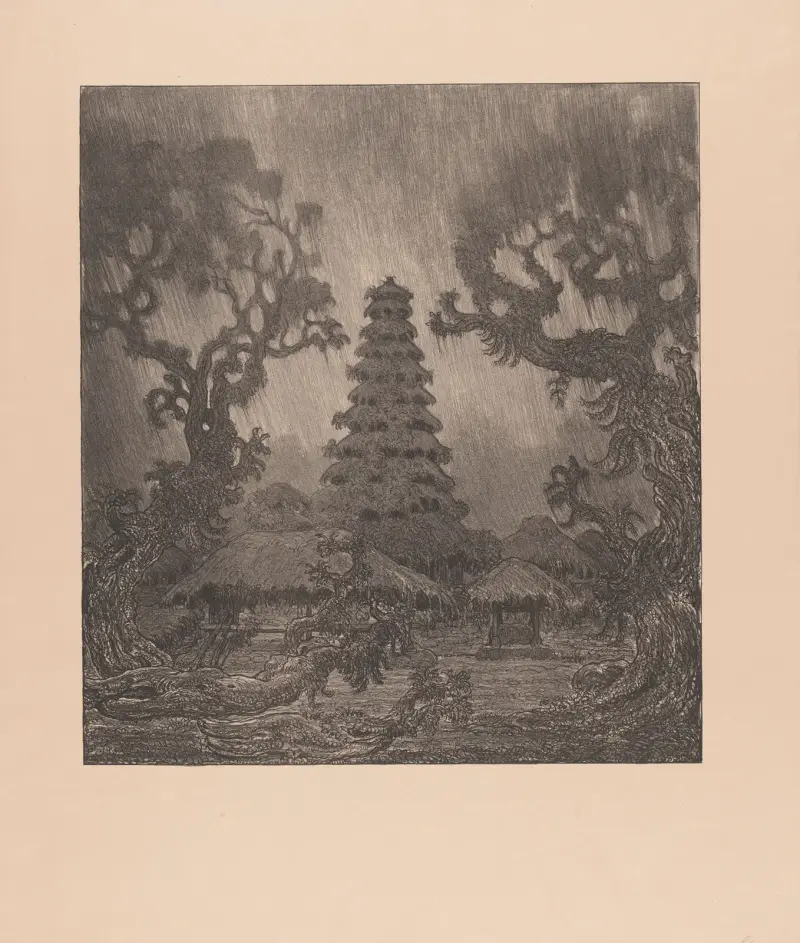 Ett tempel i regnet av Wijnand Otto Jan Nieuwenkamp