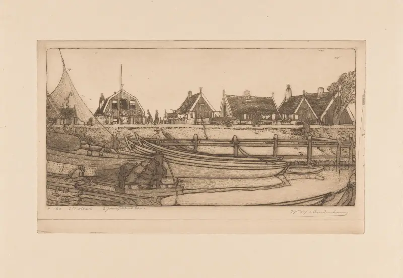 Haven van Volendam De werf, Volendam av Wijnand Otto Jan Nieuwenkamp