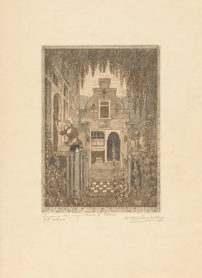 Ingang van mijn huis te Edam av Wijnand Otto Jan Nieuwenkamp