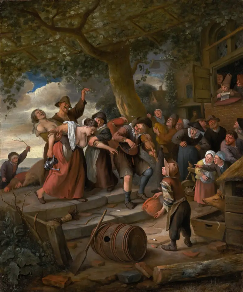 En gris hör hemma i svinstian av Jan Steen