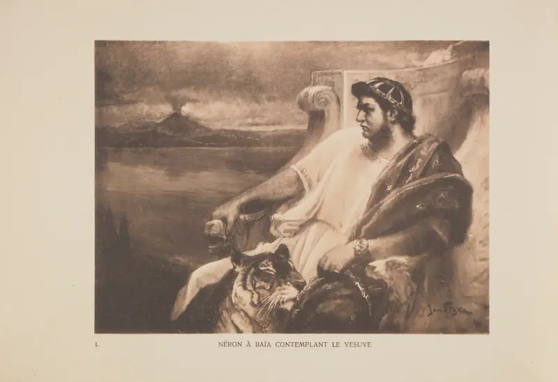 Nero i Baiae betraktar Vesuvius av Jan Styka