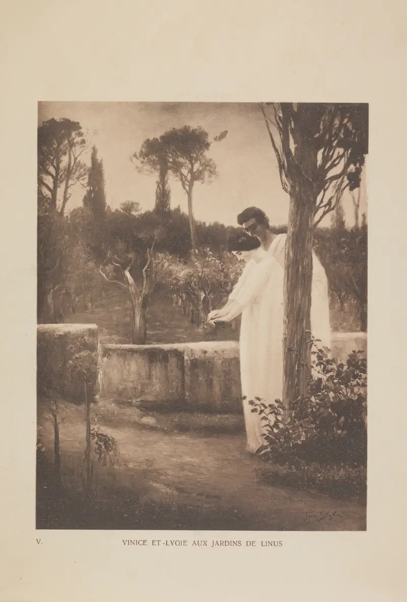 Vinice Et Lygie Aux Jardins De Linus av Jan Styka