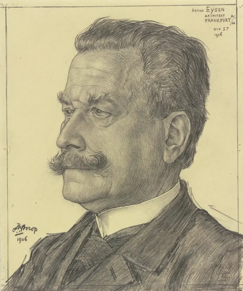 Porträtt av arkitekten Anton Eyssen av Jan Toorop