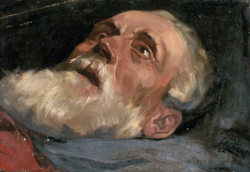 Huvud av en gammal man (studie) av Jan Toorop