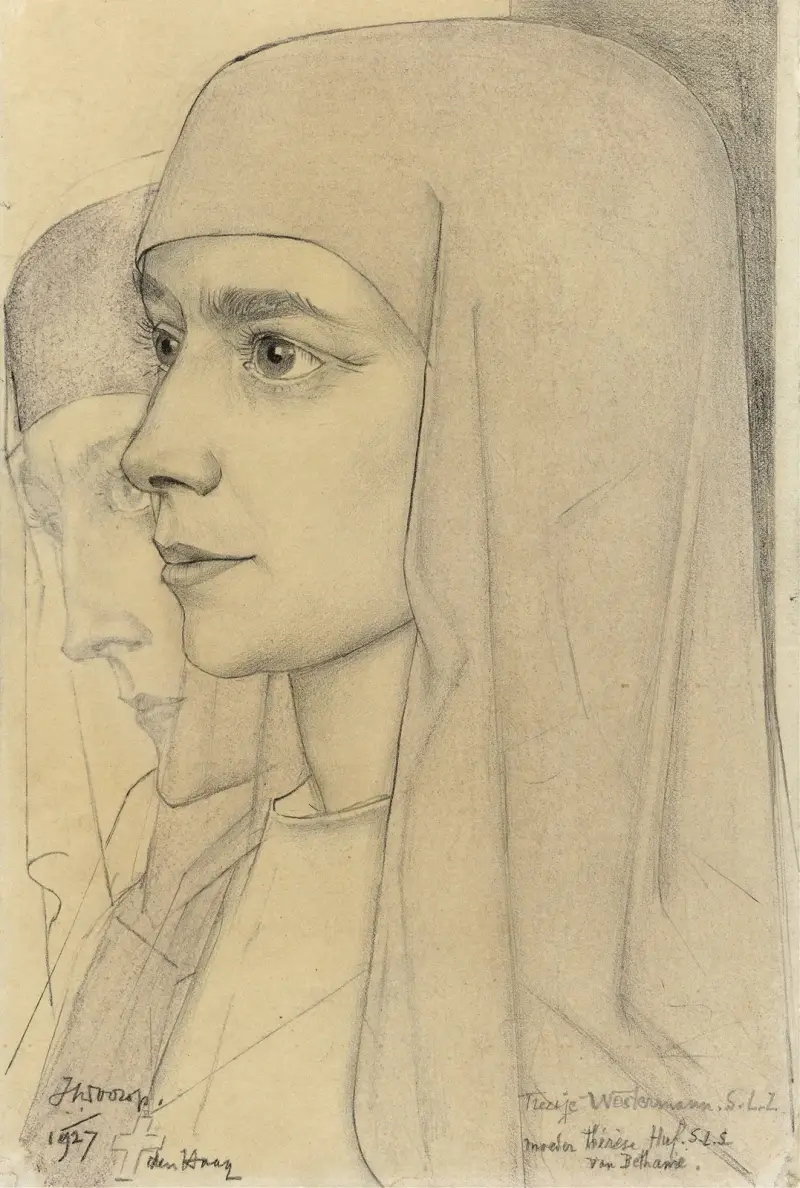 Porträtt av Treesje Westermann, moder Thérèse Huf från Betania av Jan Toorop