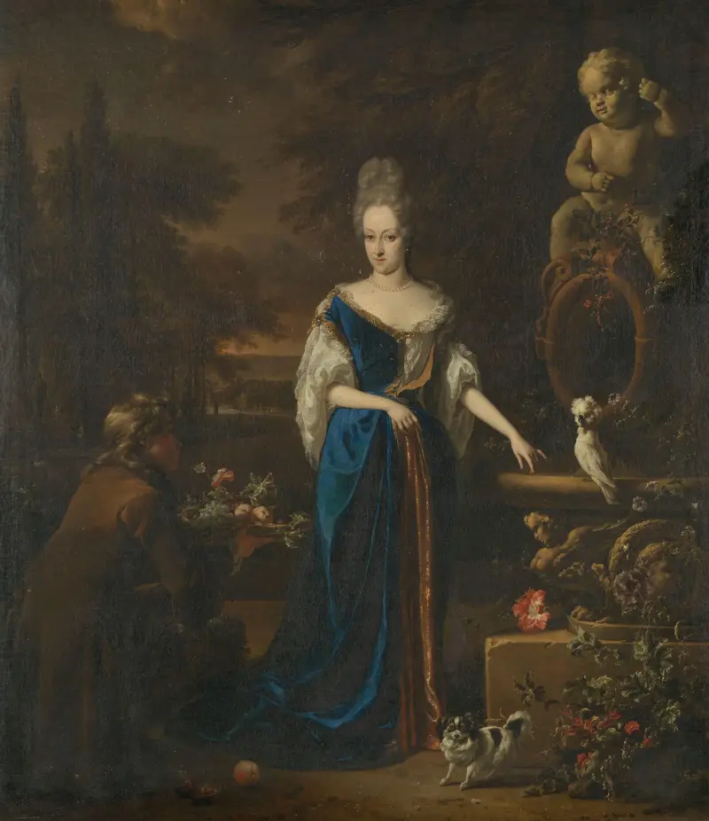 Porträtt av Maria Cornelisz, hustru till Silvester van Tongeren av Jan Weenix