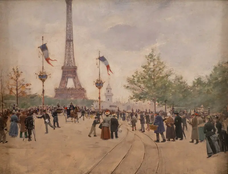 Ingången till världsutställningen 1889 av Jean Béraud