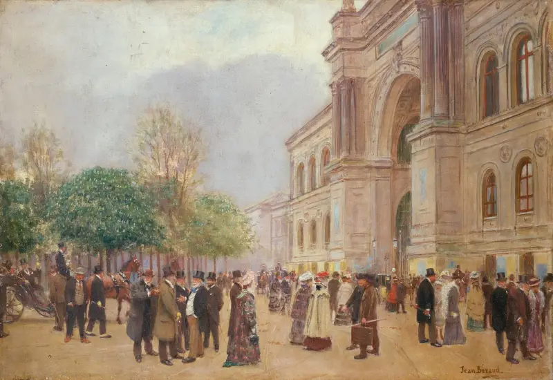 Utgången från salongen i Industripalatset av Jean Béraud