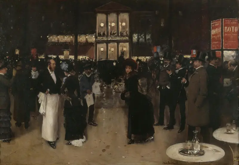 Boulevard Montmartre nocą, przed Théâtre des Variétés, Jean Béraud
