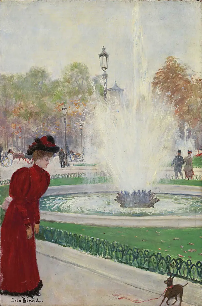 Pariserin am Rond-Point des Champs-Élysées von Jean Béraud