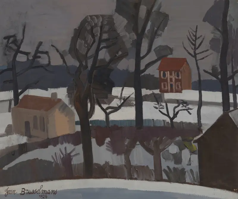 Winterlandschaft (Schneelandschaft) von Jean Brusselmans