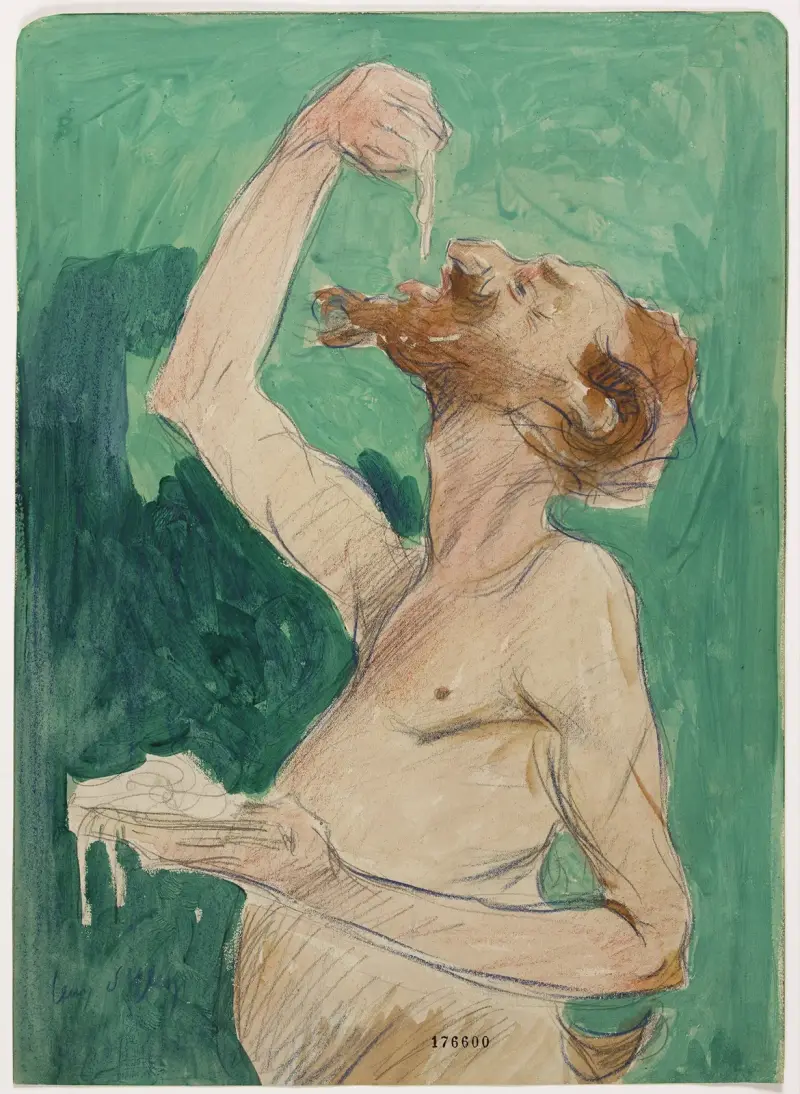 Faune mangeant des spaghettis av Jean d'Ylen