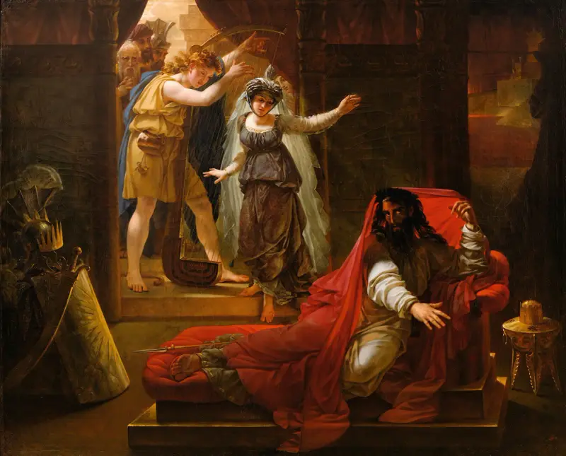 David Playing Harp For King Saul av Antoine-Jean Gros