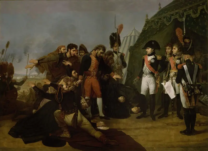 Napoleon tar emot Madrids kapitulation, 4 december 1808 av Antoine-Jean Gros
