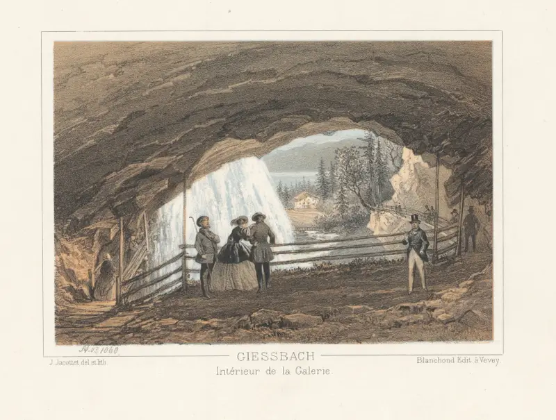 Giessbach, Inneres der Galerie von Jean Jacottet
