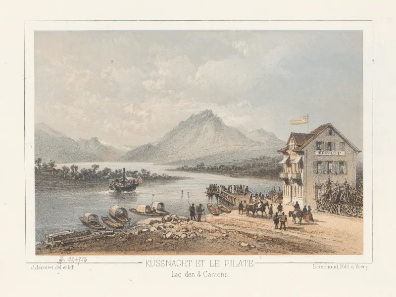 Küssnacht und der Pilatus, Vierwaldstättersee von Jean Jacottet