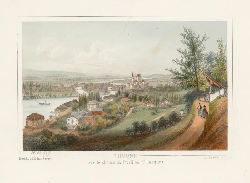 Thun på vägen till Pavillon St. Jacques av Jean Jacottet