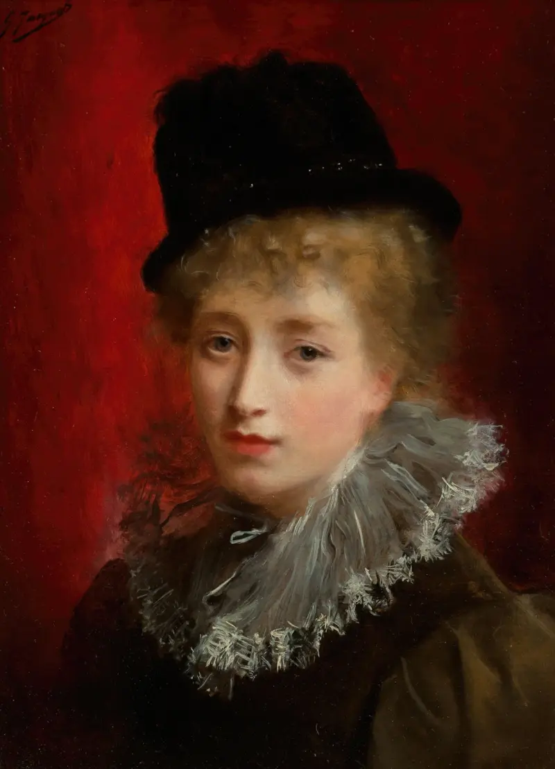 En fashionabel skönhet av Gustave Jean Jacquet