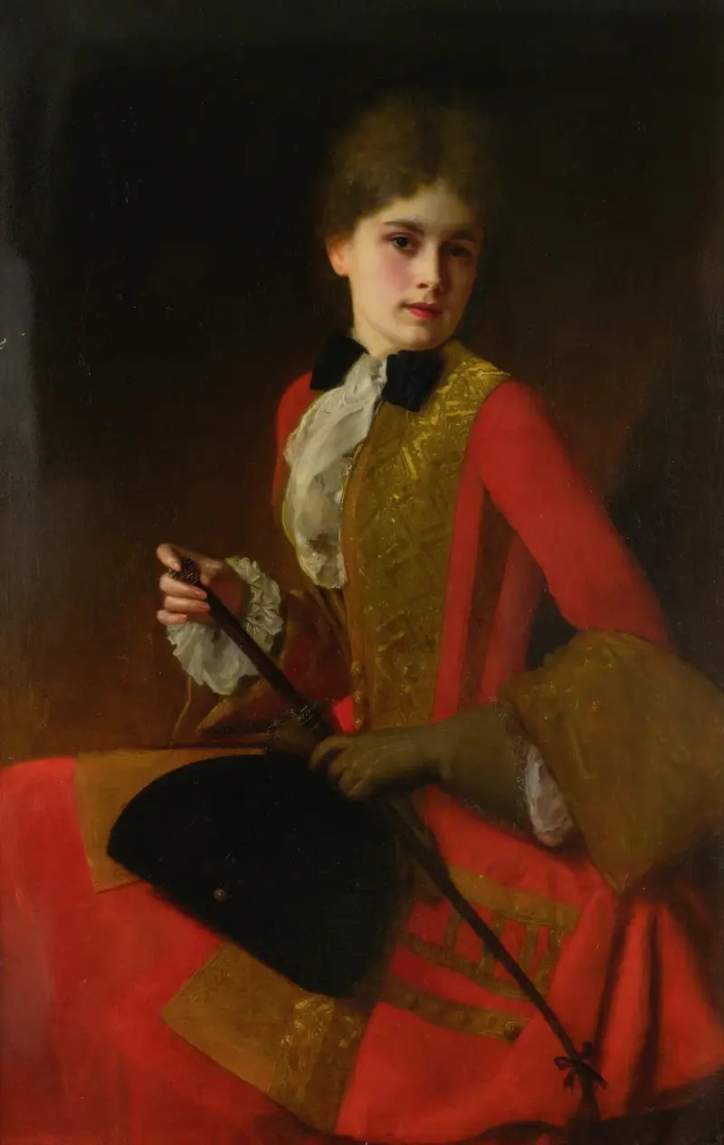 Mädchen im Reitkleid von Gustave Jean Jacquet